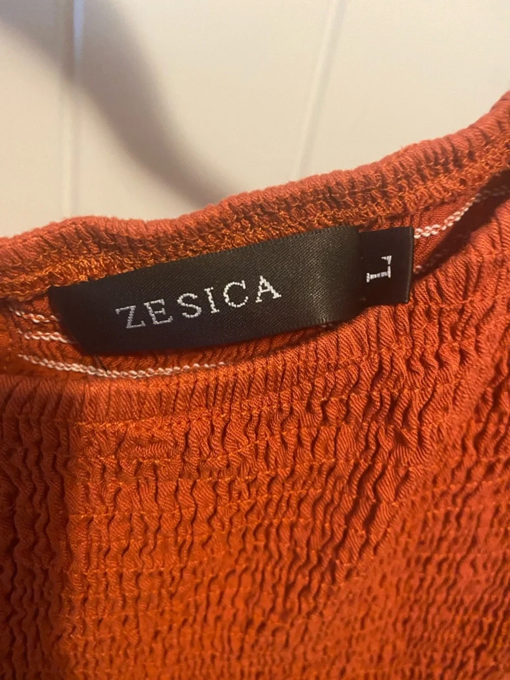 Rust Tiered Maxi Dress with Smocked Bodice - Picture 3 of 3
